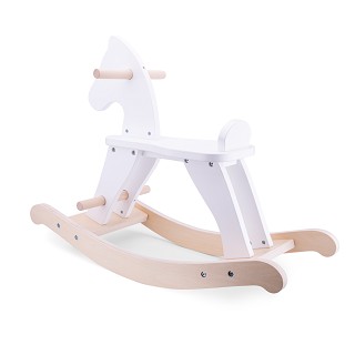 New Classic Toys - Wooden Rocking Horse - White